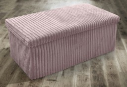 Home Republic Corduroy Storage Ottoman - 76cm x 38cm Foldable Pink