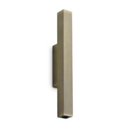 Look 30cm Square Up & Down Wall Lamp Brass 2x LED 900lm 3000K