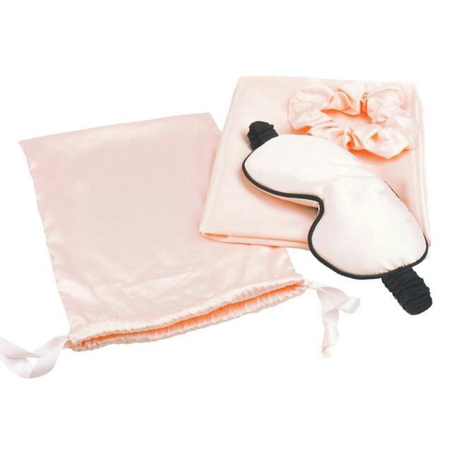Sleep Set Satin Pillowcase Eye Mask Scrunchie Gift Present Skincare Anti-Aging Multi