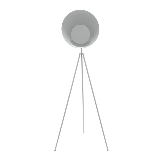 ValueLights Saffy Matte Grey Metal Integrated LED Tripod Metallic Shade Floor Lamp