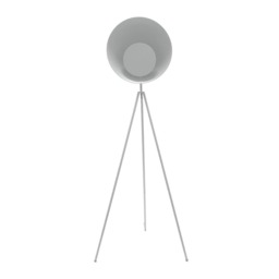 ValueLights Saffy Matte Grey Metal Integrated LED Tripod Metallic Shade Floor Lamp