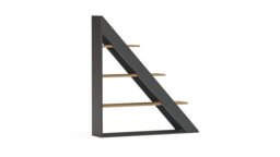 Decorotika Pisagor Corner Bookcase 4-tier - W 120 cm x H 132 cm x D 25 cm