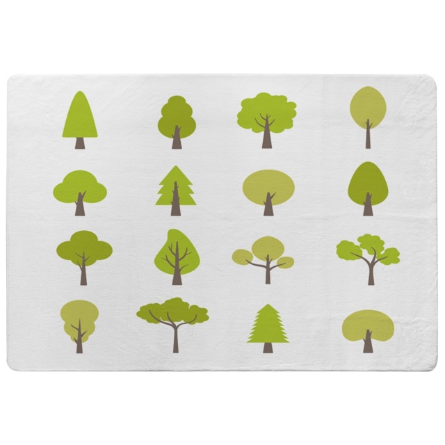 Tree Illustrations Designer Rug Multi