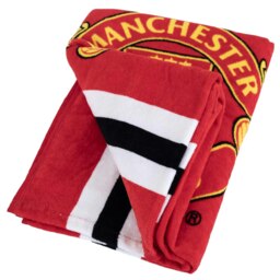 Manchester United FC Core Stripe Beach Towel - Red/White - One Size