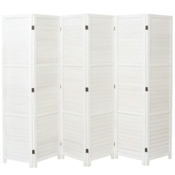 Living and Home Solid Wood Folding Room Divider Privacy Screen for Home - 6 Panels