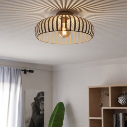 EGLO Mogano 3 Sandy Steel Minimalist, Caged Style Ceiling Light, 43cm