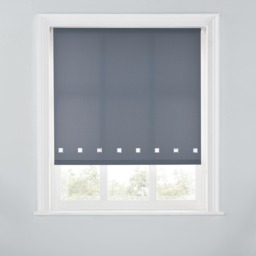 A.Unique Home Premium Quality Trimmable Square Eyelet Window Roller Blind - 5FT - CHARCOAL - 150CM (W) x 170CM (L)