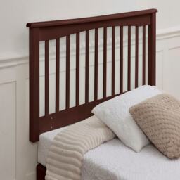3ft Single Walnut wood finish solid,chunky headboard bed head end board. Multi