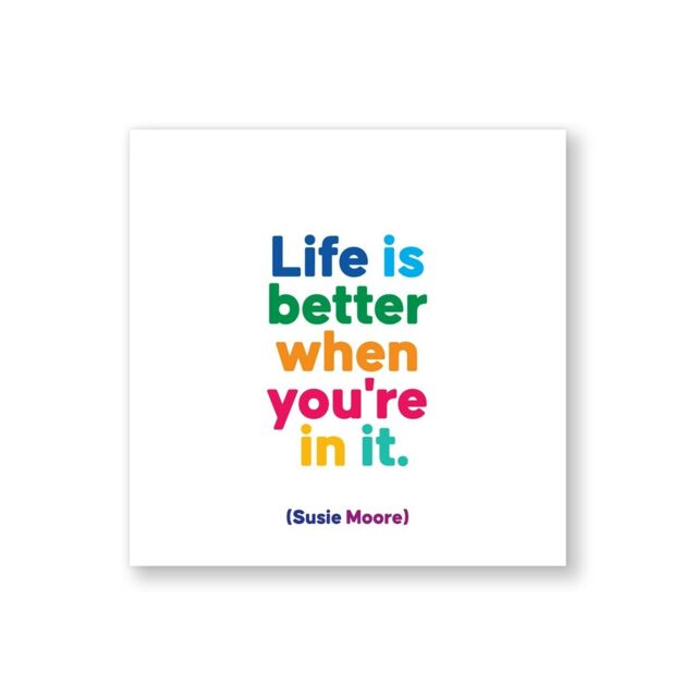 Quotable Inspirational Quote Fridge Magnet Life Is Better 9cm