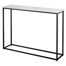 Freestanding Slim Hallway Console Table White White