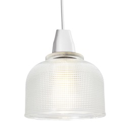 Modern Domed Transparent Etched Glass Pendant Lighting Shade - 15cm