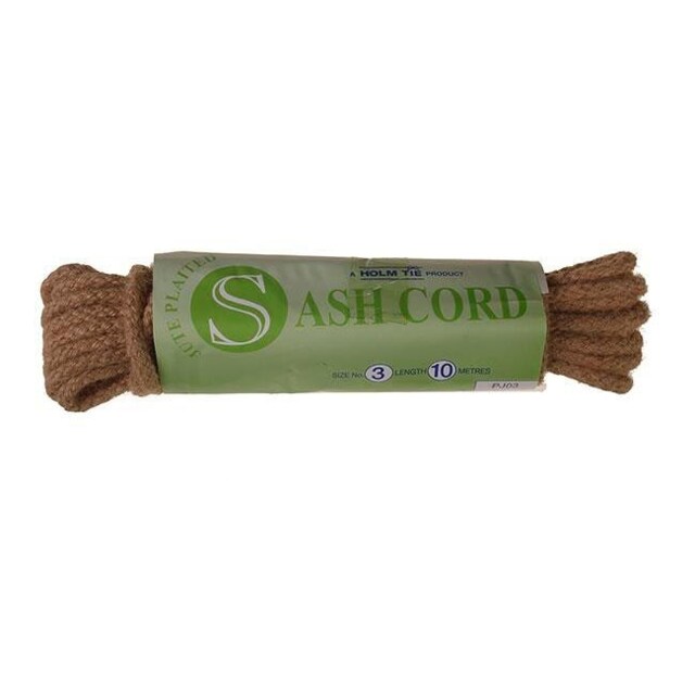 Holm Tie Jute Sash Cord No 3. 5mm x 10m - One Colour - One Size
