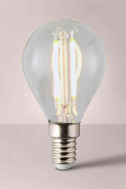 ValueLights E14 Pack of 4 4W Filament Golfball Warm White Bulbs