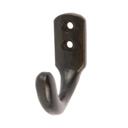Hammer & Tongs Single Coat Hook - W20mm x H55mm - Black Black Black One Size