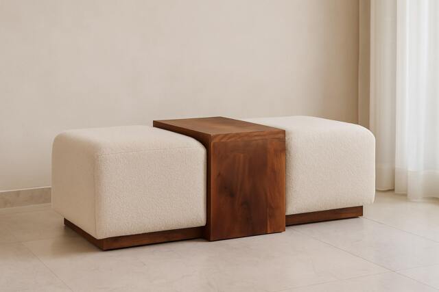 Artisan Furniture Solid Wood Arden Bench Duo