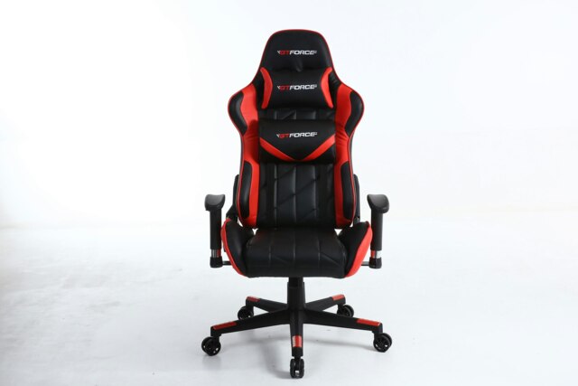 Pro GT Reclining Sports Racing Office Desk Faux Leather Gaming Chair (Red)