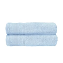 Luxury Zero Twist Egyptian Cotton Bath Towels 70 x 120cm - Pack of 2 Blue Baby Blue Bath towel