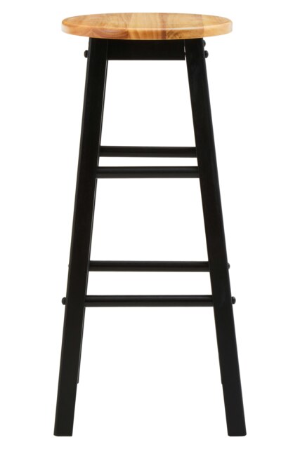 Orsina Chester Black and Natural Wooden Kitchen/Bar Stool