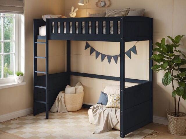 Flair Bea Wooden High Sleeper Navy