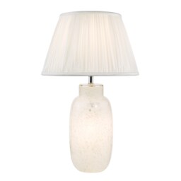 Ileana Table Lamp White Glass With Shade
