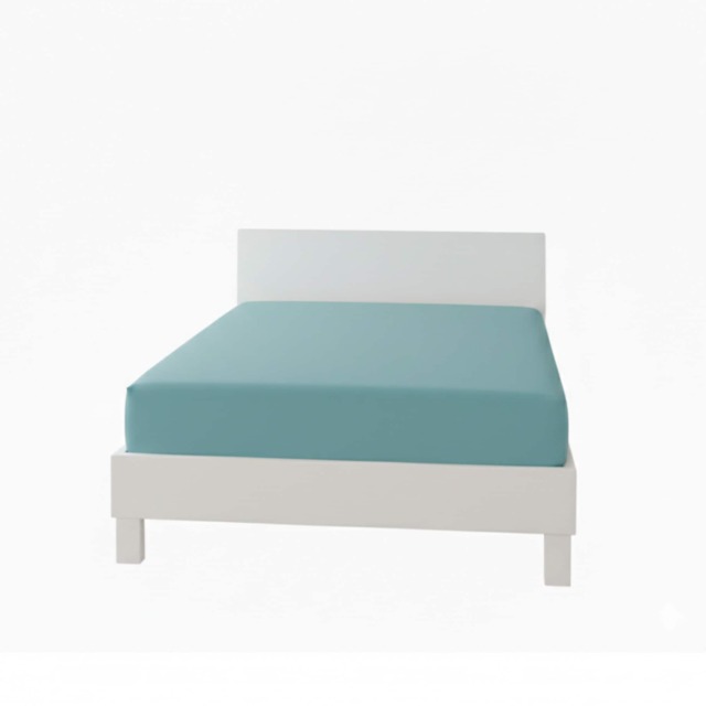 Polycotton Fitted Sheet Extra Deep 40cm Skirt Easy Care Blue Duck Egg Blue Super King