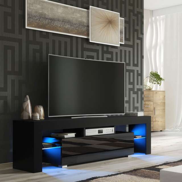 TV Unit Cabinet Stand Media Console Storage Cabinet Entertainment Centre 160cm