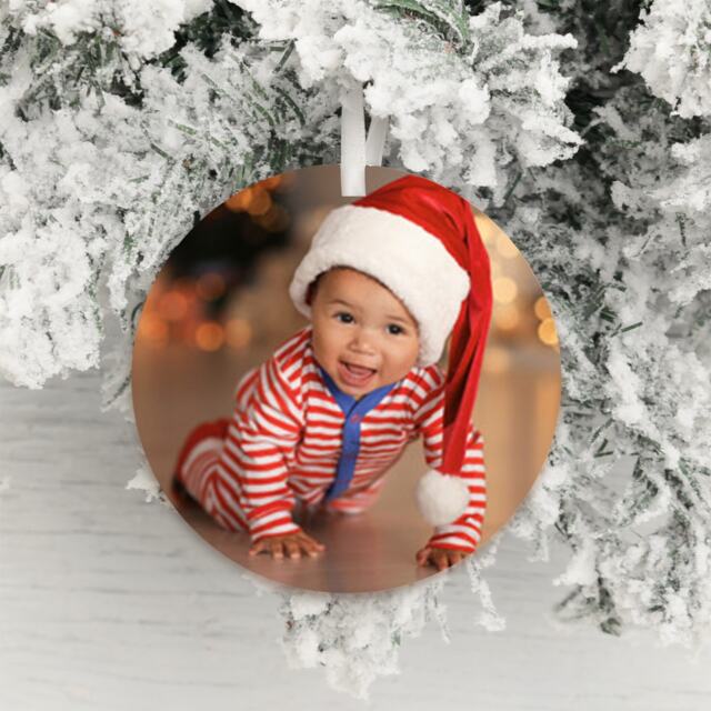 Personalised Photo Upload Decoration Christmas Gift for Baby