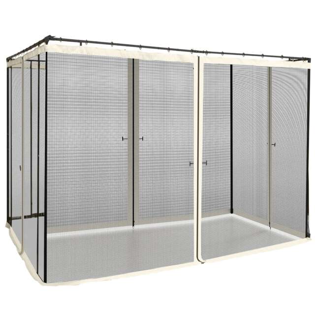 Outsunny 302 x 207cm Universal Replacement Gazebo Mesh Netting Screen Walls White