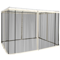 Outsunny 302 x 207cm Universal Replacement Gazebo Mesh Netting Screen Walls White