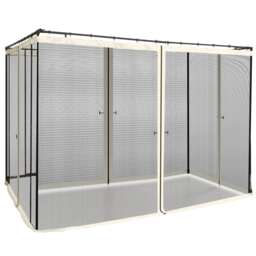 Outsunny 302 x 207cm Universal Replacement Gazebo Mesh Netting Screen Walls White