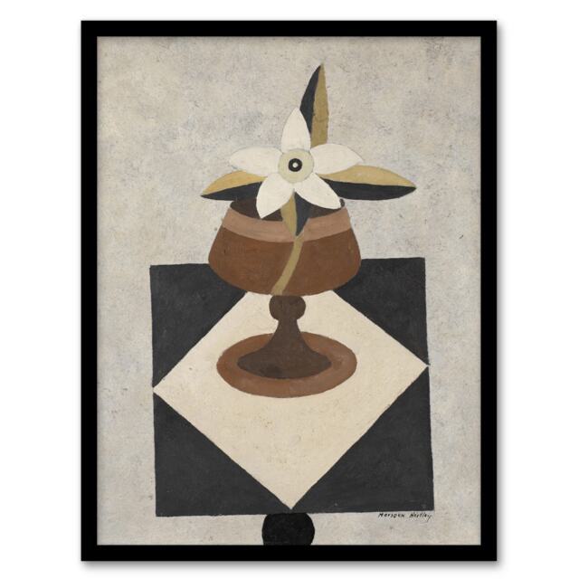 "Flower Piece Abstract Painting Hartley Framed Wall Art Print 12X16"""