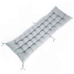 Living and Home Sun Lounger Chair Cushion for Outdoor Garden - Grey