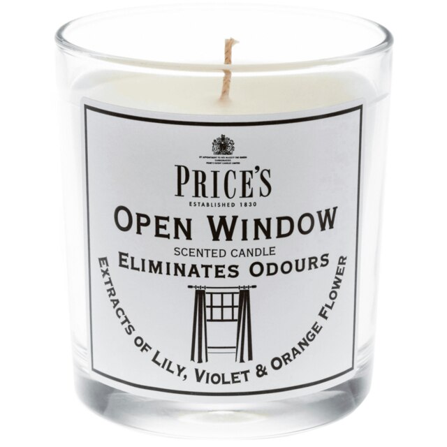 Price`s Open Window Candle Jar - White - One Size