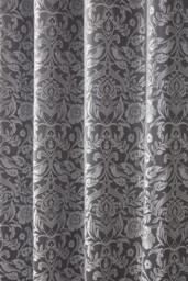 Harrow Lined Eyelet Jacquard Curtains 168cm x 228cm Silver Grey Grey
