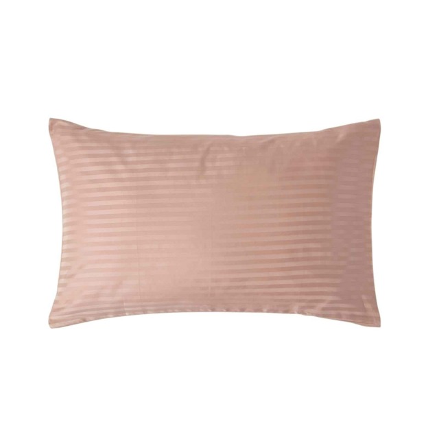 Homescapes Taupe Beige Egyptian Cotton Satin Stripe Housewife Pillowcase 330 TC Cream Standard