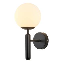 ED Wall Light Indoor Modern E27 Wall Sconce with Globe Glass Ball Black