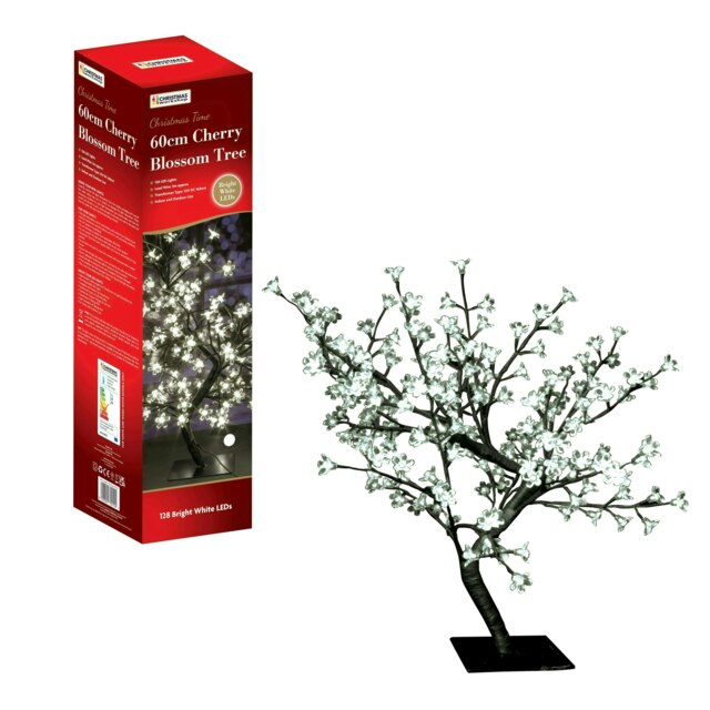 60CM 128 LED Blossom Tree - White