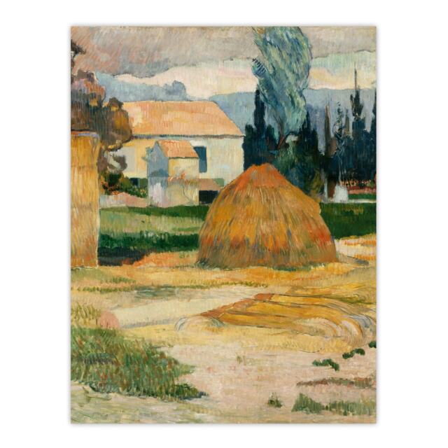 Farmhouse Landscape Near Arles Paul Gauguin Huge Wall Art Print 18X24 In