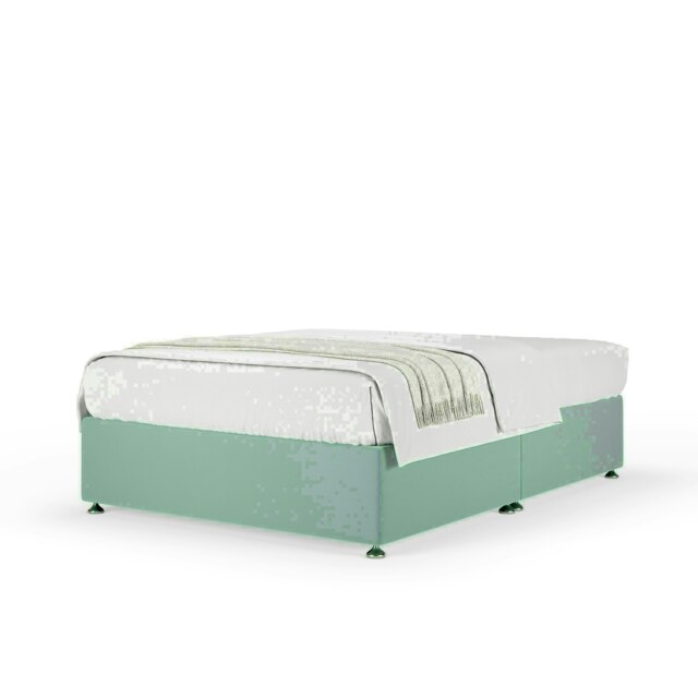 Duckegg Plush Velvet No Drawer Divan Base King Size