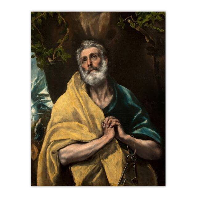 Apostle Guilt Saint Peter in Tears El Greco Huge Wall Art Poster Print