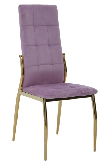 Orsina Pink Velvet Dining Chair, Modern Dining Accent Chair, Pink & Gold Velvet Upholstered Dining Chair for Home