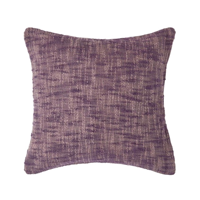 Homescapes Nirvana Cotton Mauve Cushion Cover - 45 x 45 cm Purple Mauve 45 x 45 cm