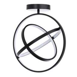 BHS Ingel LED Ceiling Light Black Satin Black 1