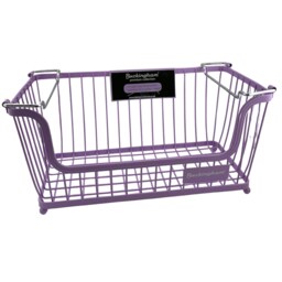 Buckingham Multi-Purpose Stackable Storage Organising Basket 30.5 x 16 x 15 cm Lavander