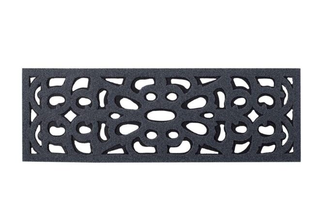 Nicoman Victorian Style Outdoor Step Mat Grey 75 x 25cm