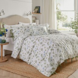 Wylder Meadow 100% Cotton Floral King Duvet Cover Set White King 1