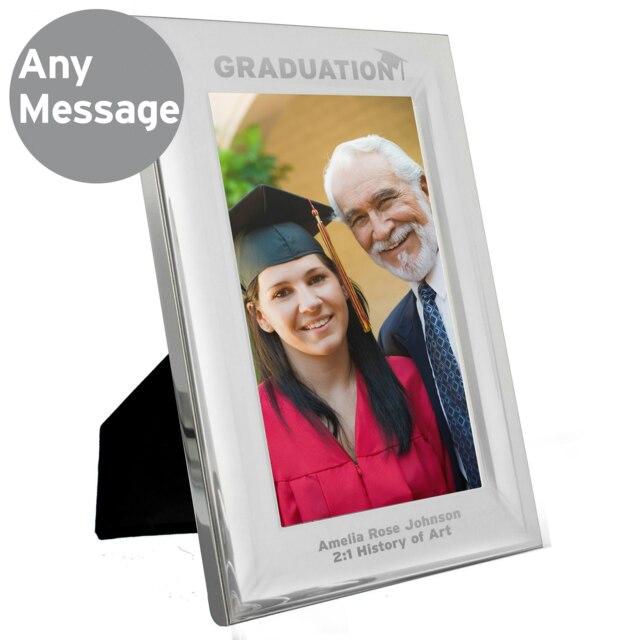Personalised Graduation Silver 4x6 Photo Frame Silver One Size