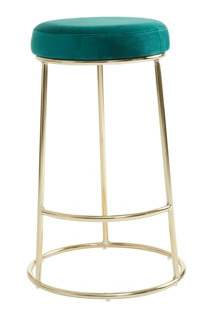 Orsina Manhattan Green Velvet Bar Stool