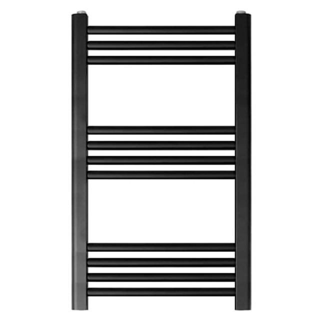 Balterley Straight Heated Heated Towel Rail Radiator, 337W Black Matt Black