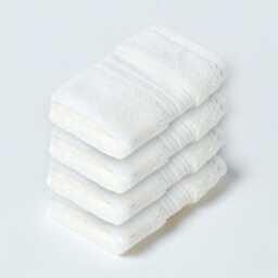 Homescapes Zero Twist Supima Cotton Face Cloth - Set of 4, Cream